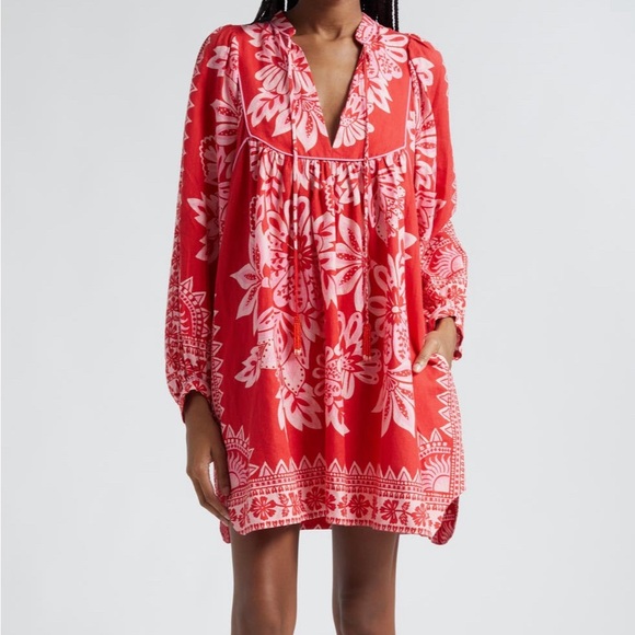 NWT NEVER WORN Farm Rio Floral Bracelet Sleeve
Linen Blend Shift Dress - Picture 3 of 3